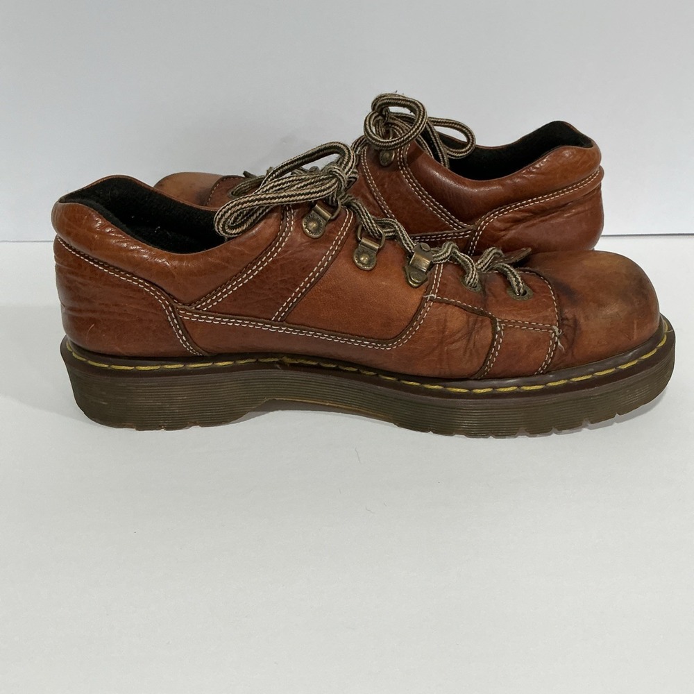 Vintage Y2K Chunky Distressed Brown Leather Dr. Martens Oxford Boots Sz 12, 8b68 - Picture 5 of 11